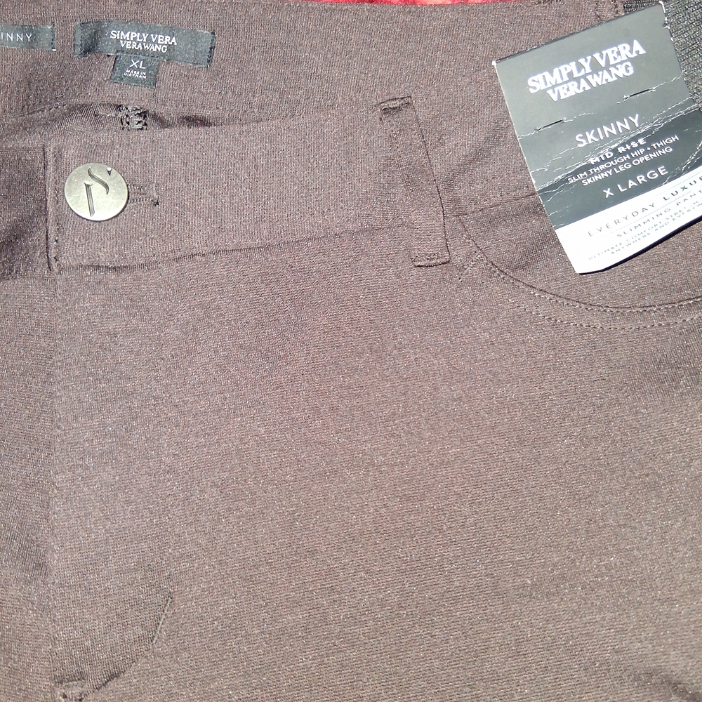 Simply Vera Vera Wang Brown Skinny Pants